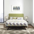 thumbnail image 2 of Modway Tracy 3-Piece MDF and Rubberwood Queen Bedroom Set in Cappuccino/Green, 2 of 5