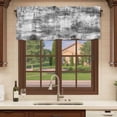 thumbnail image 6 of 2 Pack Valances for Window, Black Grey Ombre Short Curtains for Kitchen Bedroom Living Room, Gradient Abstract Art Vintage Rod Pocket Small Window Treatment Valance Drapes 54 x 18 Inch, 6 of 8