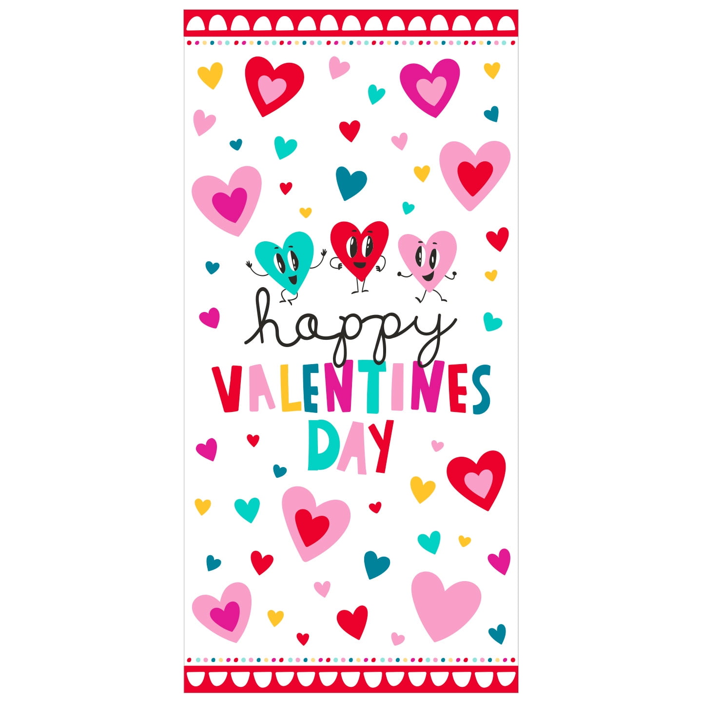 WAY TO CELEBRATE! Way to Celebrate Bright Valentine's Day Door Cover 36" x 72", 1 Ct, Multicolor