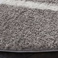 thumbnail image 3 of SAFAVIEH Tahoe Elwyn Trellis Shag Area Rug, 6'7" x 6'7" Round, Grey/White, 3 of 8