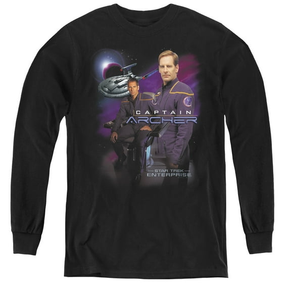 Star Trek - Captain Archer - Youth Long Sleeve Shirt - Medium