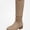 Khaki, variant on WAVSUF Women's Suede Mid Calf Boots Wide Width Soft Sole Comfort Round Toe Fall Chunky Plus Size Boots Black 6