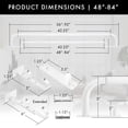 thumbnail image 5 of MERIVILLE 1" Double Wraparound Curtain Rod Set, Adjustable 48-84 Inches, Blackout Design, Glossy White, 5 of 5