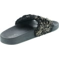thumbnail image 5 of Qupid  Booboo-07 Women Metallic Faux Fur Slide Casual Lounging Trendy Furry Slipper, 5 of 7