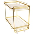 thumbnail image 4 of Gymnture 2 Tier Countertop Toiletry Organizer for Bathroom and Bedroom in Golden Metal, 4 of 10