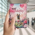 thumbnail image 4 of Hello Valentine’s Day Belgian Malinois Flower Crown Romantic Pink Floral Travel Passport Wallet Sheepdog Dog Lover Gifts PU Leather Passport Holder Cover - 00031, 4 of 5