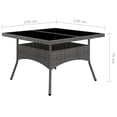 thumbnail image 4 of vidaXL 9 Piece Garden Dining Set Poly Rattan and Acacia Wood Grey, 4 of 5