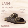 thumbnail image 3 of Cushionaire Lang Slip On Cork Footbed Sandals for Women – Comfortable Slides with Adjustable Buckle, Casual Summer Sandals for Women, 3 of 8