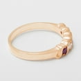 thumbnail image 5 of LBG British Made 18k Rose Gold Natural Ruby & Cultured Pearl Womens Eternity Ring - 33 size options - Sizes 4 to 12 Available, 5 of 6