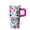 Texture-354, variant on Insulated 20oz Stainless Steel Tumbler with Handle, Geometric Design Double Wall Coffee Travel Mug with Straw Leak Proof