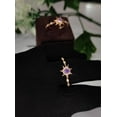 thumbnail image 5 of Silver & Stone Jewels Wedding Ring- 14k Yellow Gold Finish Princess Magic Sunflower Engagement Ring- Purple Ring- Gift For Her, 5 of 6