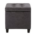 thumbnail image 6 of Wovenbyrd Square Button Tufted Storage Ottoman with Lift-Off Lid - Cream, 6 of 6