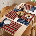 thumbnail image 5 of Independence Day Placemats Set of 2, Patriotic U.S. Flag Vintage Wood Grrain Non-Slip Place Mats Washable Table Mats for Kitchen Dining Table Decorations Indoor/Outdoor, 5 of 9