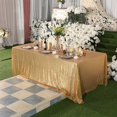 thumbnail image 3 of GFDYREE Sequin Tablecloth, Wedding, Sweetheart, Christmas Tree, Rectangular, 90"x 156", Light Gold, 3 of 5