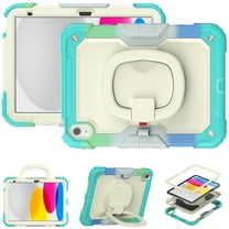 Allytechgroup Screen Protector Case for Apple iPad (A16) 11th Gen 11" 2025/ iPad 10th Gen 10.9" 2022, Heavy Duty Protective Build-in Pencil Holder Handle Stand Rugged Bumper Case Kids Friendly,Green