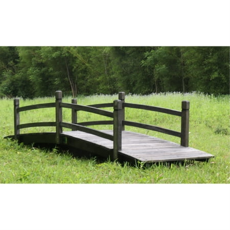 Coral Coast Harrison 6ft Wood Garden Bridge - Dark Stain