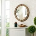 thumbnail image 3 of Craft India Wall Mirror 30" Round Jute Rope Frame Natural Brown for Bathroom, 3 of 6