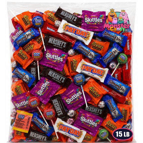 Chocolate and Candy Party Favor Candy Mix - 15 lb Pinata Stuffers Candy Bulk - Goodie Bag Stuffers for Kids Party Favors - Chocolate  Candy Variety Pack Bulk - Bulk Candy Individually Wrapped Candies