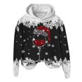 thumbnail image 4 of EHQJNJ Hoodie pour Femmes 2024 Sweat à Capuche Automne et Hiver Imprimé Verre Rouge Col Rond Manches Longues Décontracté Sport (2) Sweat à Capuche Mignon pour Femmes Sweat Graphique Femmes Mignon, 4 of 4