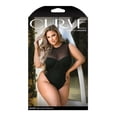 thumbnail image 3 of Fantasy Lingerie Curve Raven High-Neck Bodysuit With Back Cutout  Snap Closure Black XL/2XL, 3 of 3