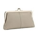 thumbnail image 3 of Bolso de noche rectangular estilo vintage con ranuras para tarjetas y cierre de beso para mujer Gris, 3 of 9
