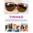 thumbnail image 4 of TINHAO Fit Over Glasses Sunglasses with Hard Case, Wrap Around Cat-Eye Polarized Wear Over Rx Glasses, UV400 Protection, Gift Ready, 4 of 8
