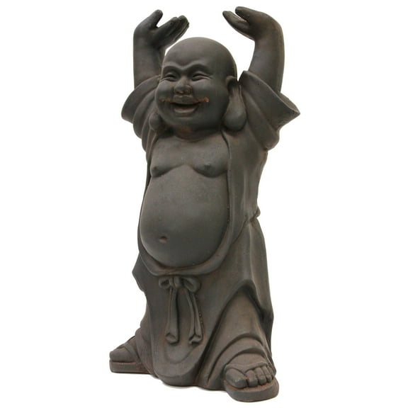 Hi-Line Gifts 17.5" Buddha with Hands Up Outdoor Garden Statue