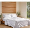 thumbnail image 5 of RUVANTI 100% Organic Cotton Sheets -Split King Sheet - 5 Piece Percale Weave Bedding, Crisp, Cooling & Breathable, Soft & Durable, 16" Deep Pocket, Hotel Quality Sábanas - Obsessed Stems, 5 of 7