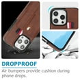 thumbnail image 6 of Luxury finger ring leather phone case for iPhone 16 loop strap card slots cover, 6 of 10