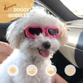 thumbnail image 4 of Benefiting Gafas de sol para perros pequeños, gafas de sol UV para cachorros, gafas para mascotas a prueba de viento/nieve, rosa brillar Electrónica, 4 of 5