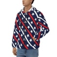 thumbnail image 3 of Honeii Patriotic Star Print Hoodies for Men, Pullover & Full Zip, Breathable Zip up Hoodie, Sweatshirt-3X-Large, 3 of 5