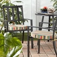 thumbnail image 2 of Greendale Home Fashions Outdoor 18'' x 18'' Round Seat Pad, Set of 2, Sunset Stripe, 2 of 7