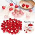 thumbnail image 6 of Trianu 100 Pcs Artificial Lifelike Simulation Small Red Black Cherries Fake Fruit Model Home House Kitchen Party Decoration Desk Ornament, 6 of 9
