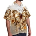 thumbnail image 2 of Butterfly Fission Diagram Men's Poplin Casual Printed Button Down Short Sleeve Summer Beach Shirts Unisex, 2 of 6