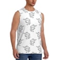 thumbnail image 2 of Uemuo Turtle Pattern Men's Sleeveless T-Shirt,Muscle Athletic Tank Top, Moisture-wicking Quick-dry Breathable Classic Tee Top for Gym Run Outdoor Sports-3X-Large, 2 of 8