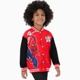 thumbnail image 5 of Marvel Boys Bomber Jackets Spider-Man Black Red Varsity Lightweight Sweatshirts Gift Fall Spring 8-9Y, 5 of 11