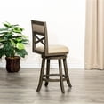 thumbnail image 3 of Classic Design Swivel Stool in Two Sizes with Floor Protectors for Kitchen or Bar Decor, 3 of 6