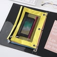 thumbnail image 4 of Riguas 5Pcs File Holder Durable Oxford Cloth Pencil Pouch 3 Ring Binders Ample Storage Easy to Carry Mesh Design Large Capacity File Holder, 4 of 7