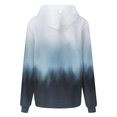 thumbnail image 5 of Tops for Women Plus Size Gradient Print Hooded Long Sleeved Pocket Long Top Fall Winter Sweatshirt White XXL, 5 of 5
