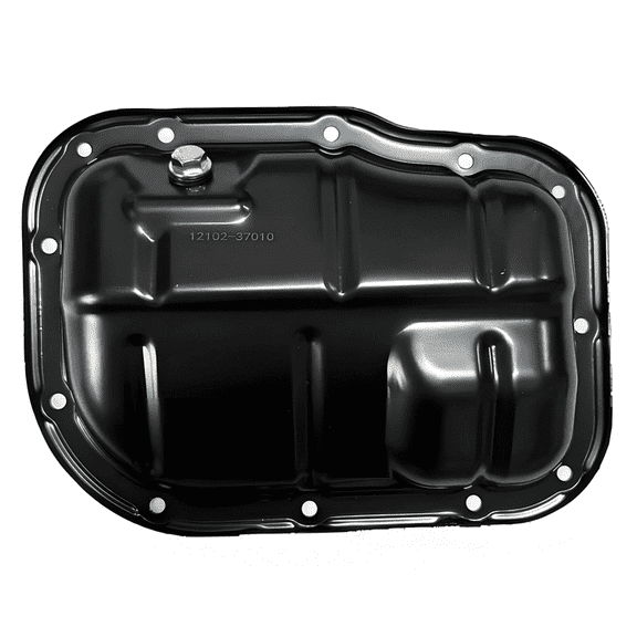 Engine Oil Pan Replacement 12102-37010 Compatible with Toyota Corolla Prius Matrix C-HR Scion iM XD 1.8L, Steel Lower Sump