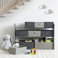 thumbnail image 5 of Humble Crew Camden Toy Storage Organizer with 9 Collapsible Fabric Storage Bins, Grey, 5 of 6