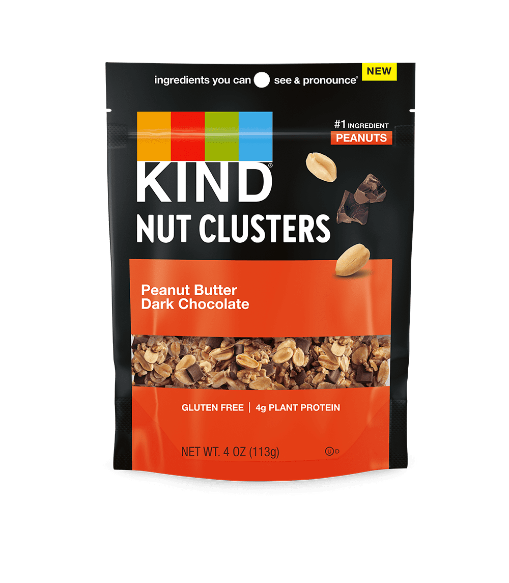 KIND Nut Clusters, Peanuts with Dark Chocolate & Peanut Butter, Gluten