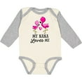 thumbnail image 3 of Inktastic My Nana Loves Me with Two Flamingos Boys or Girls Long Sleeve Baby Bodysuit, 3 of 5