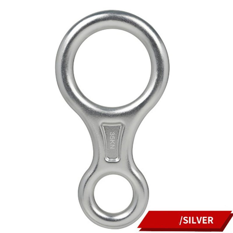 Cyberdyer 35kn Figure 8 Descender, Rescue Figure 8 Rappelling Gear Belay Device Aviation Aluminum Rigging Plate for Climbing Belaying and Rappelling
