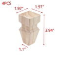 thumbnail image 2 of T Tulead Patas De Muebles De Madera Patas De Gabinete Sin Terminar Altura De 100 Mm Sofá Reemplazo Mesa Silla Patas De Sofá Paquete De 4, 2 of 3