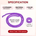 thumbnail image 2 of Uxcell Polymer Clay Beads Spacer 1750 Pcs 5 Strands Round Flat Handmade Bead Spacer for Jewelry Making Purple 0.16 inch, 2 of 5