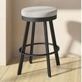 thumbnail image 4 of Amisco Swice 26 in. Swivel Counter Stool - Light Grey Polyester / Black Metal, 4 of 5