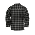 thumbnail image 2 of YAGO Men's Plaid Flannel Button Down Casual Shirt Jacket Black/Charcoal H1 (S-5XL), 2 of 3