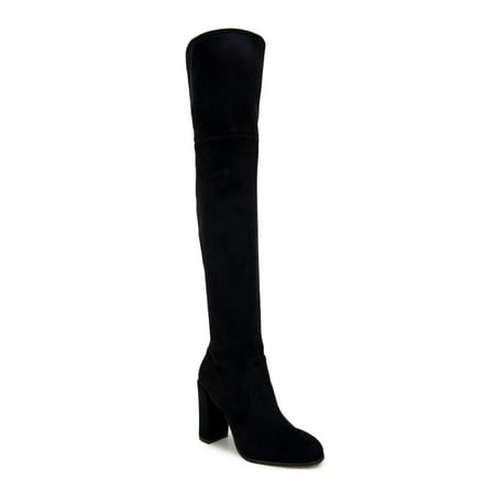 

KENNETH COLE NEW YORK Womens Black Inside Half Zip Justin Round Toe Block Heel Dress Boots 5.5 M