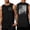 Black, variant on Men's Athletic Tank Top with Freedom Slogan and Distressed American Flag Featuring Sleeveless Fit for Workout Sessions Running Jogging Sports Activities Wine XXXXL